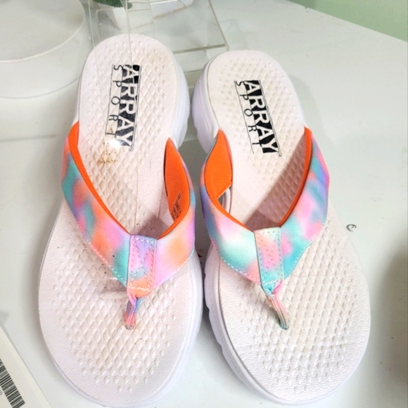 🎀Clearance🎀 ARRAY SPORT FLIP FLOP MAX CUSHION Slip On Sandals Tie Dye - Picture 3 of 5